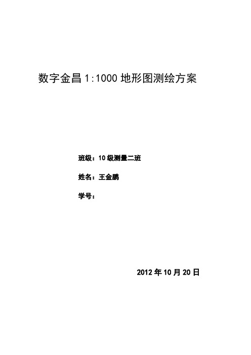 1000地形图测绘技术设计书