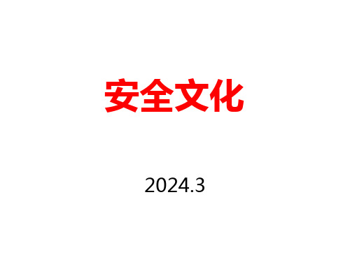 安全文化专题培训课件2024