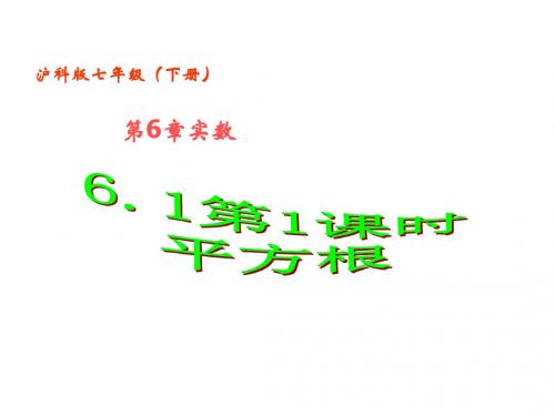 沪科版七年级数学下册6.1 平方根、立方根(第1课时)公开课课件