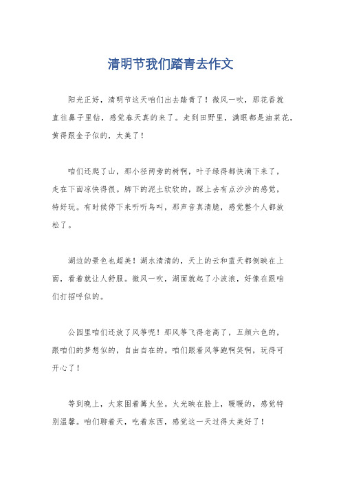 清明节我们踏青去作文