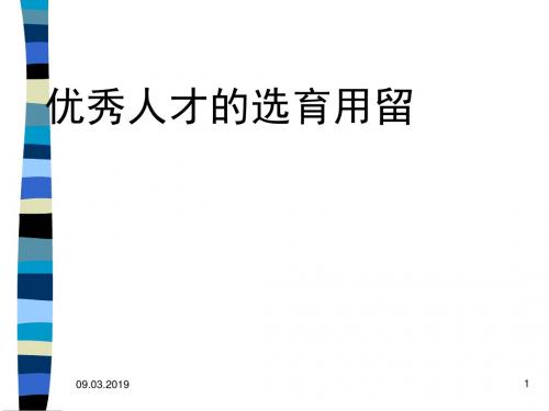优秀人才的选育用留(ppt69张)