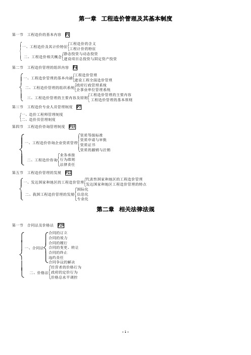 2013年造价师建设工程造价管理提纲