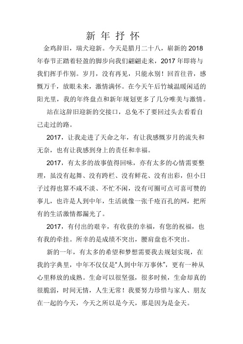 新 年 抒 怀