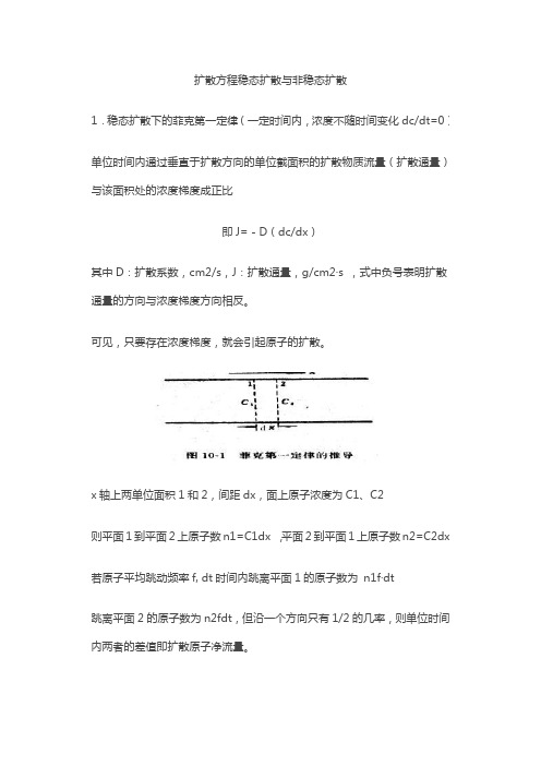 有关扩散方程