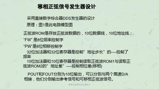 移相正弦信号发生器设计课件