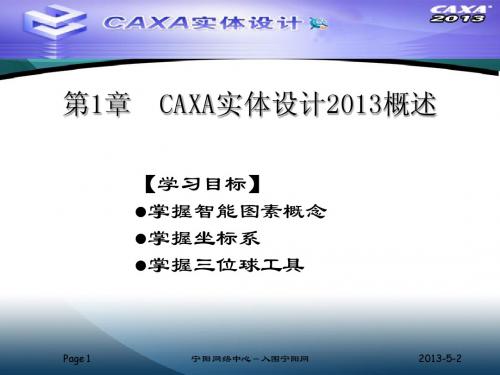 001CAXA实体设计2013概述