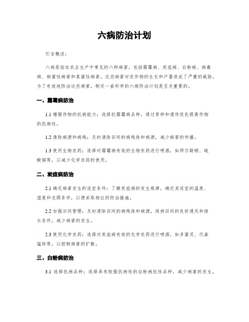 六病防治计划