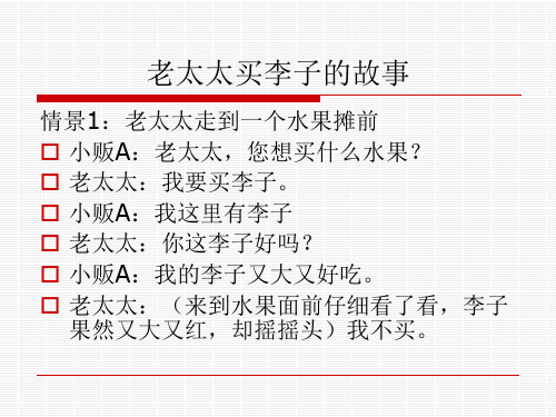 老太太买李子的故事