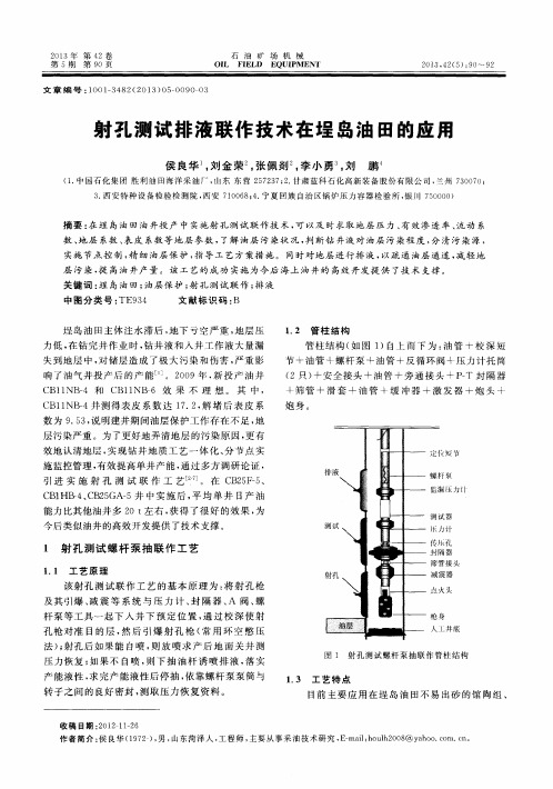 射孔测试排液联作技术在埕岛油田的应用