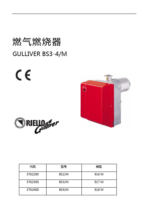 利雅路燃气燃烧器使用说明