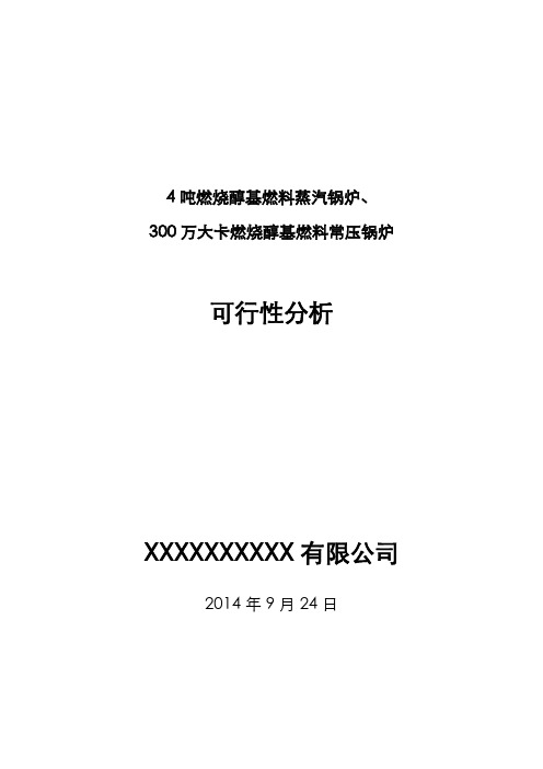 燃烧醇基燃料锅炉试点应用可行性分析资料解读