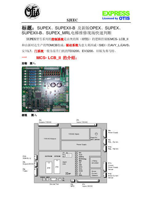 快速SUPEX-OPEX现场维修快速判断指导书