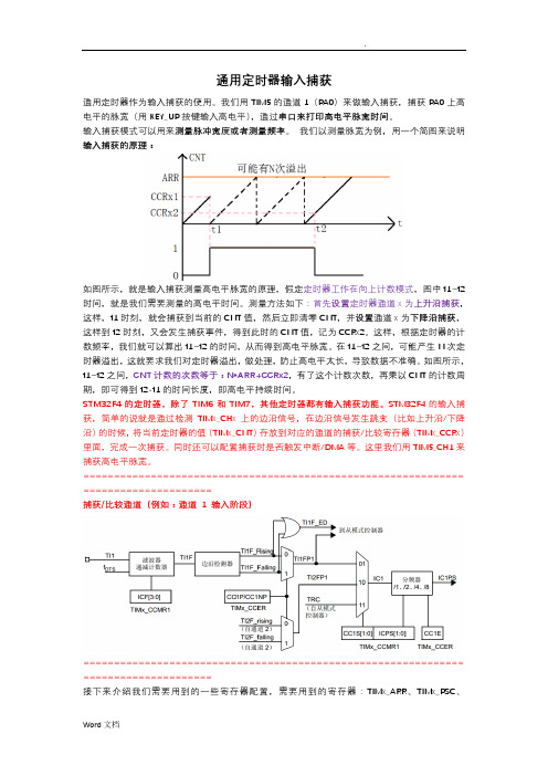 stm32f407通用定时器输入捕获