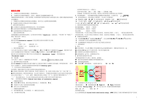 江苏省泰兴中学二中高中化学 竞赛培训讲义 配位化合物