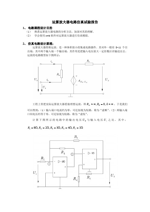 运算放大器仿真试验