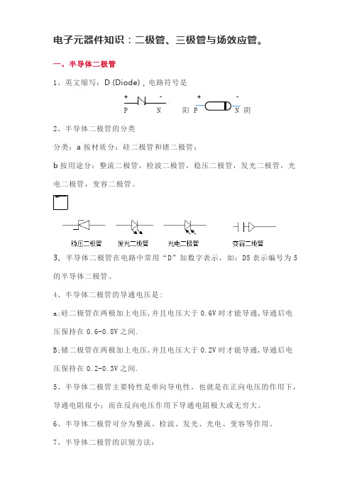 二极管、三极管与场效应管