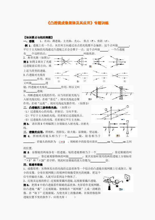 《凸透镜成像规律及其应用》专题训练