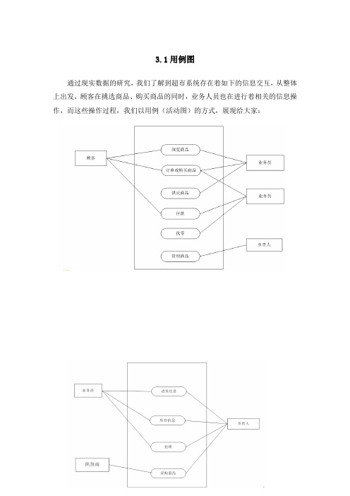 超市管理系统用例图活动图时序图数据流程图ER图