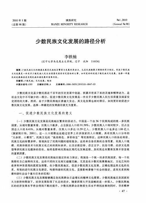 少数民族文化发展的路径分析