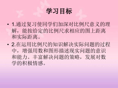 六年级上册数学课件6.3比例尺复习课比例尺的复习练习二冀教版共9张PPT