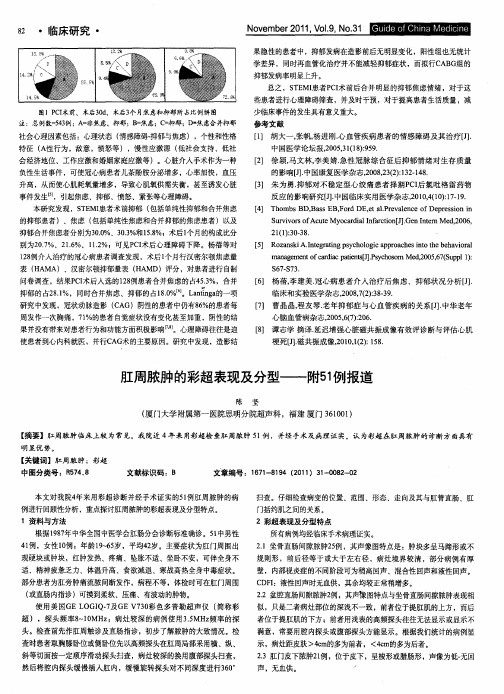 肛周脓肿的彩超表现及分型——附51例报道