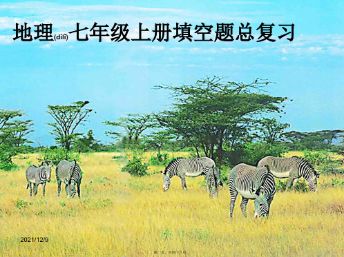 七年级地理上册 填空复习课件