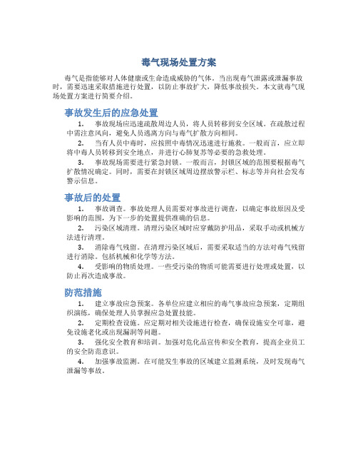 毒气现场处置方案