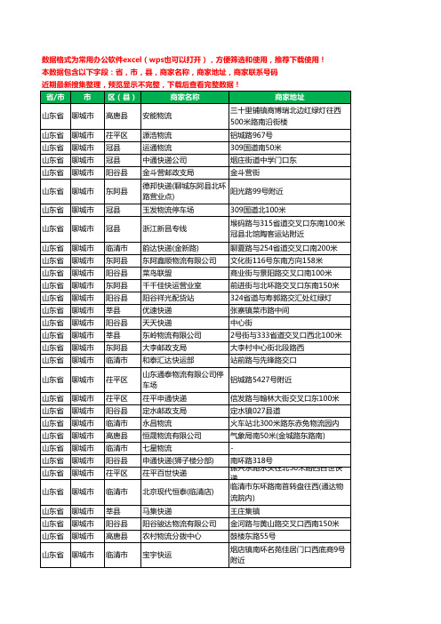 2020新版山东省聊城市运输工商企业公司商家名录名单黄页联系电话号码地址大全1869家