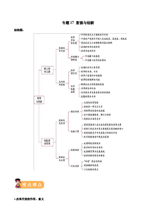 专题17富强与创新(解析版)