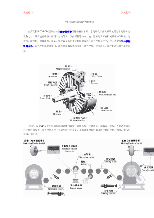 单出轴磁粉制动器-天机传动