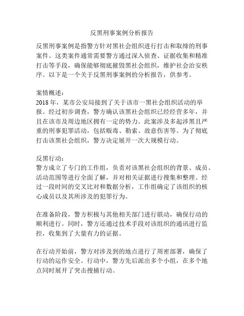 反黑刑事案例分析报告