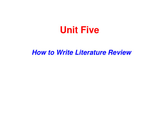 Howtowriteliteraturereview解析