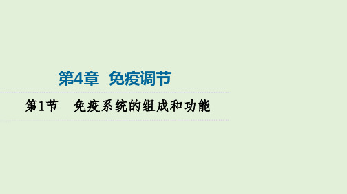 【高中生物】2023-2024学年 人教版  选择性必修一  免疫系统的组成和功能 课件