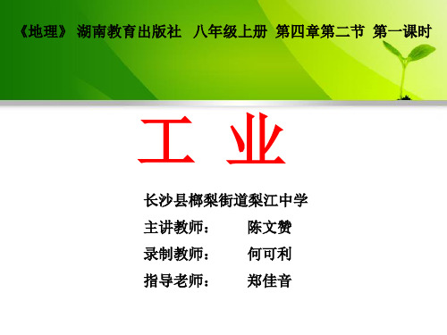 湘教版八年级上册地理:第二节 工业