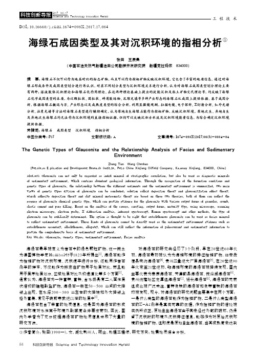 海绿石成因类型及其对沉积环境的指相分析