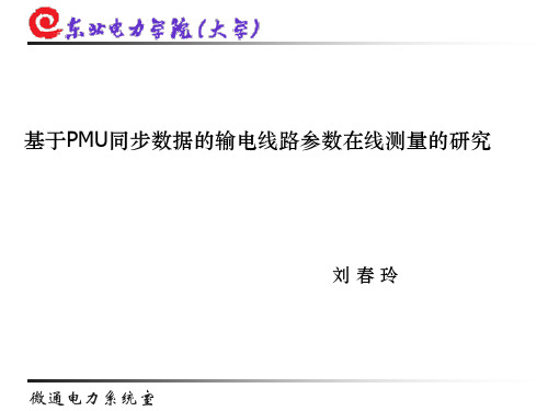 基于PMU同步数据的输电线路参数在线测量的研究