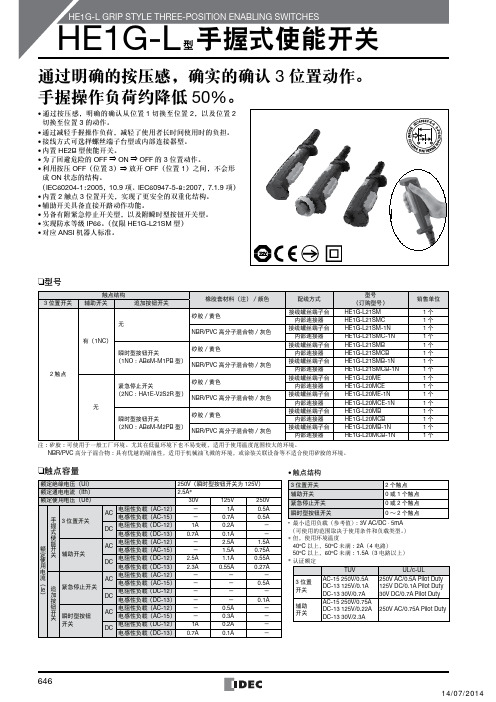 HE1G-L 手握式使能开关 - ideccom