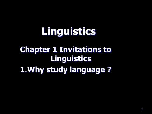 Linguistics总复习