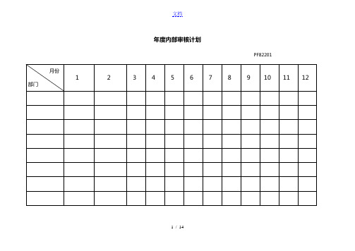 德信诚内部审核实施计划