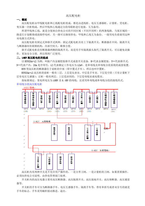 物业10KV变电所的高压配电柜