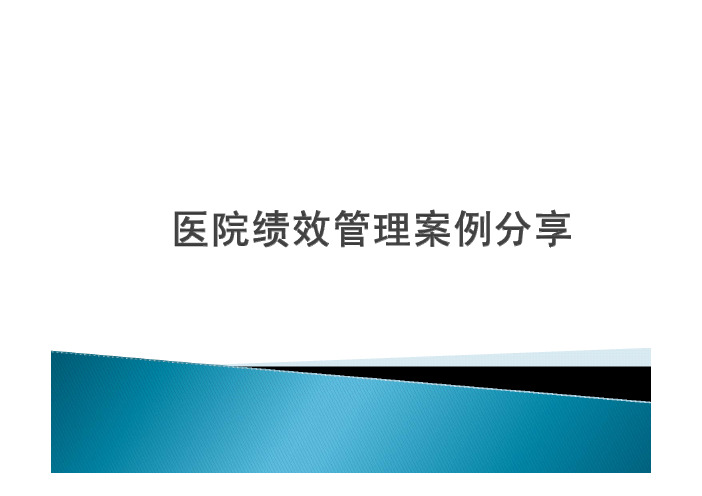 美国医院绩效管理案例