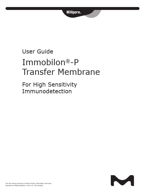 Immobilon-P 传输膜用户指南说明书