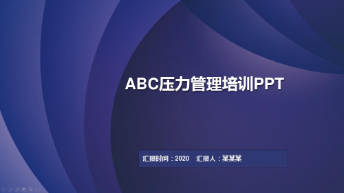 ABC压力管理培训PPT