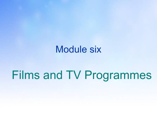 films and TV programmesPPT课件