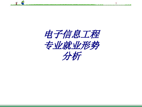 电子信息工程专业就业形势分析PPT培训课件