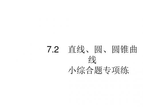 2019届二轮复习  直线、圆、圆锥曲线    小综合题专项练  课件(22张)(全国通用)