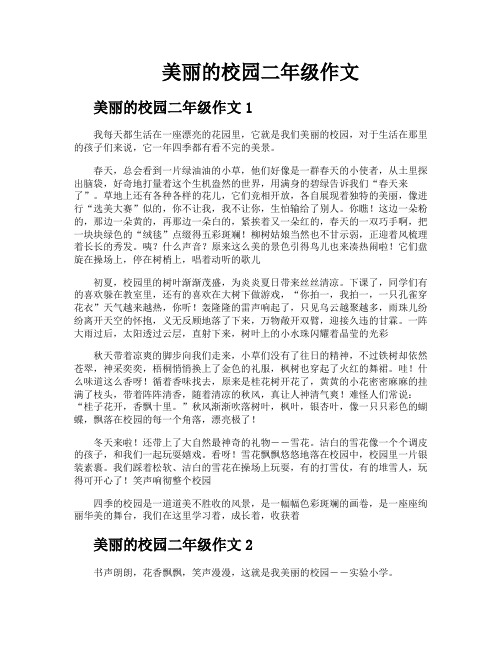 美丽的校园二年级作文