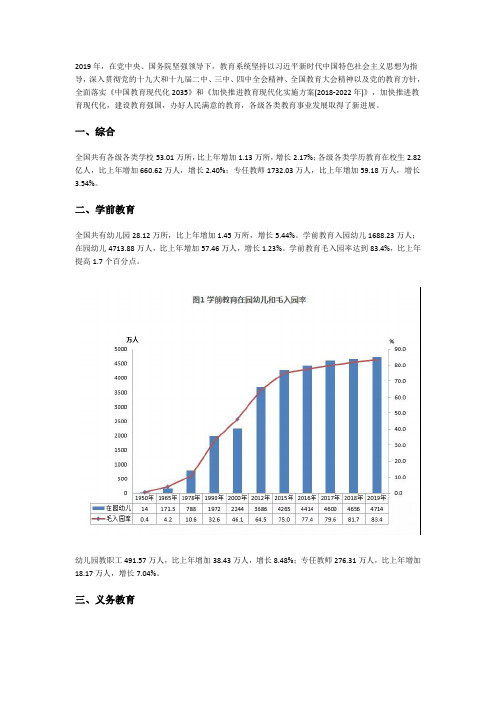 2019年全国教育事业发展统计公报