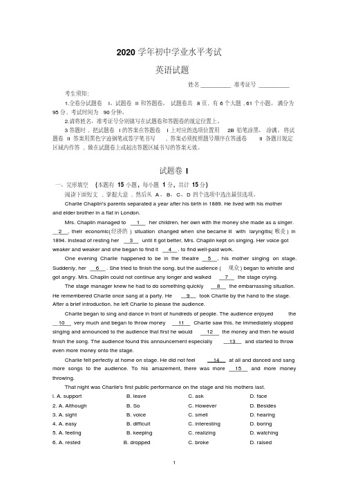 2020年中考英语试题(含解析答案)(31)