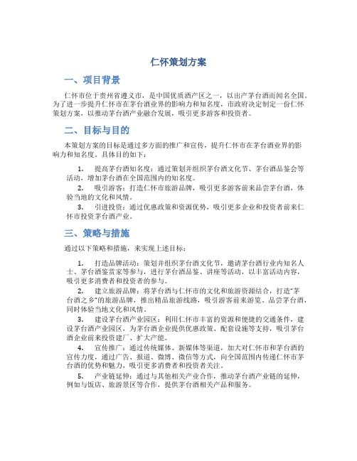 仁怀策划方案